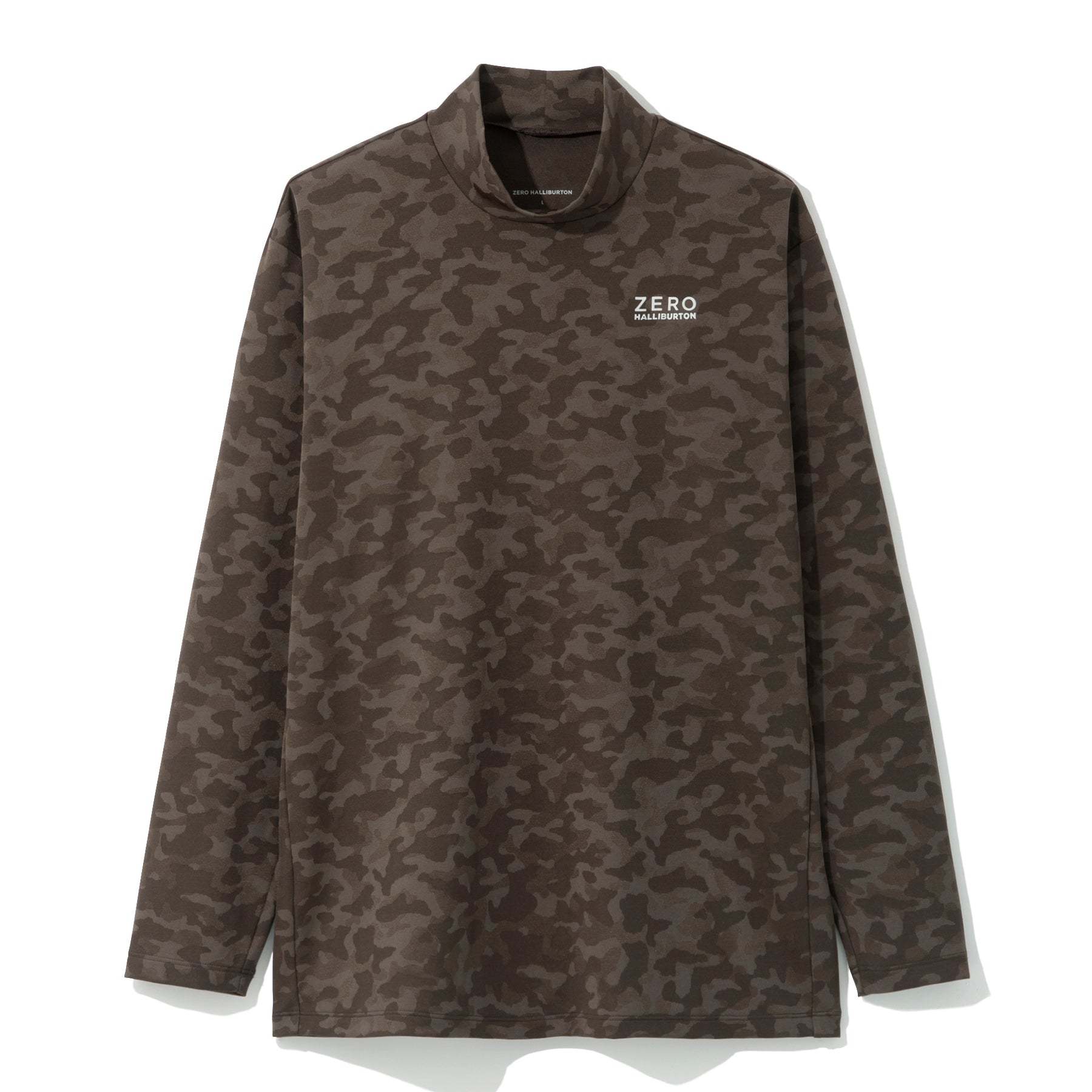 ZHG-A25b | Jacquard Camo Long Sleeve Mockneck 82733