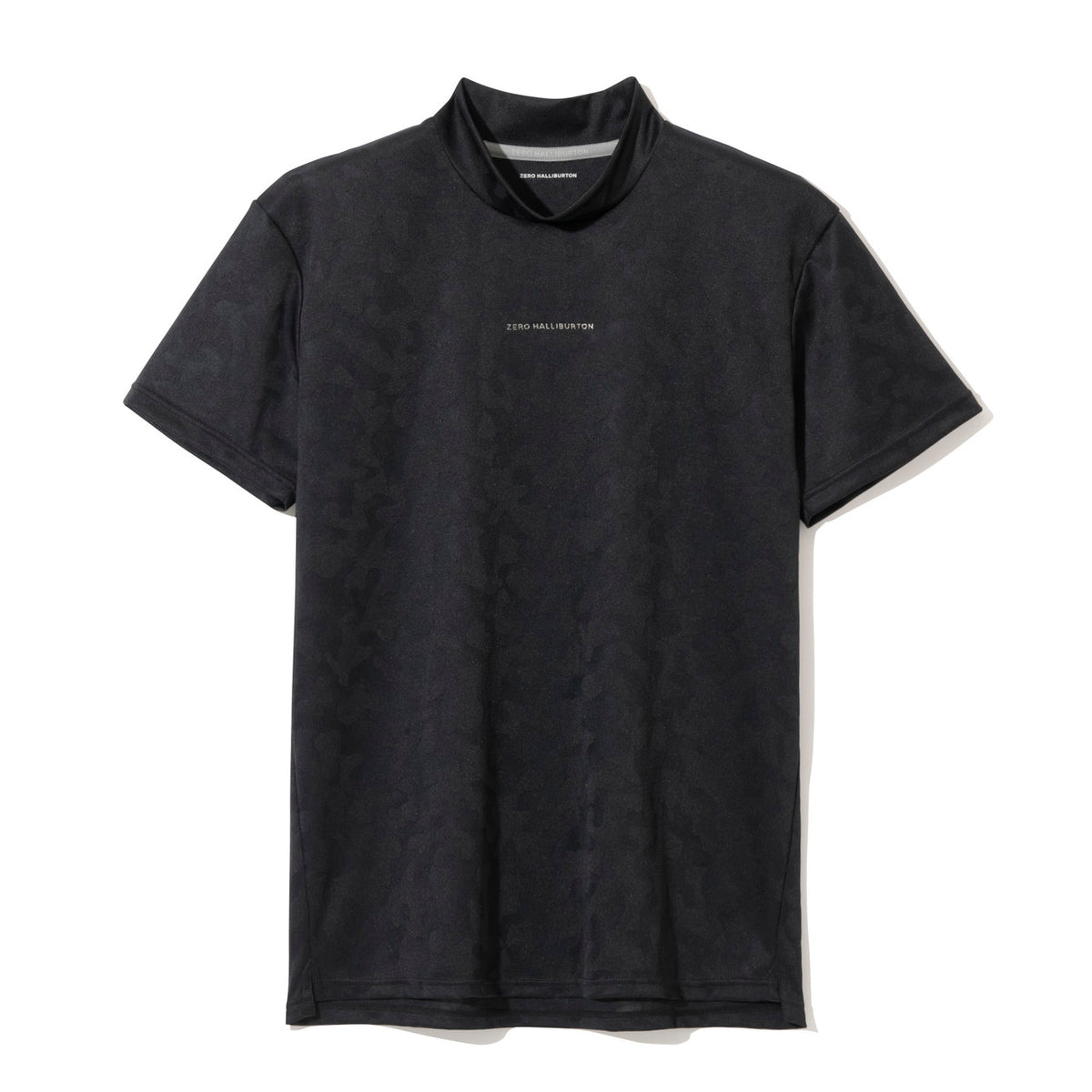 ZHG-M5S8b | Elegant Camo Jacquard Mock Neck Shirt 82957