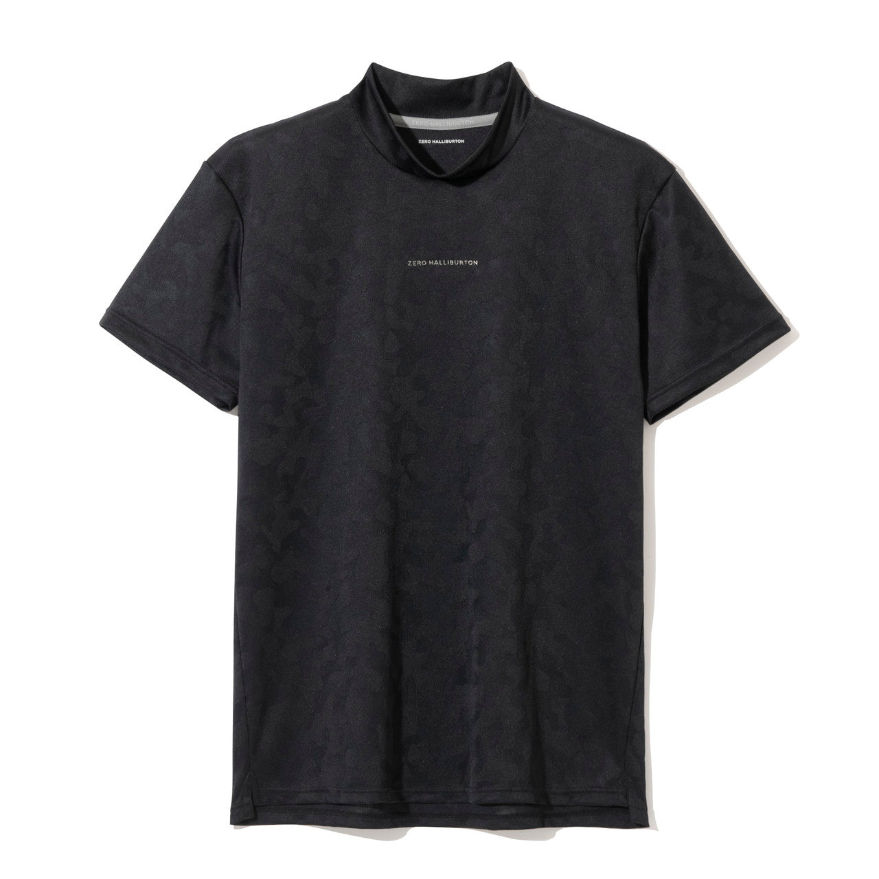 ZHG-M5S8b | Elegant Camo Jacquard Mock Neck Shirt 82957
