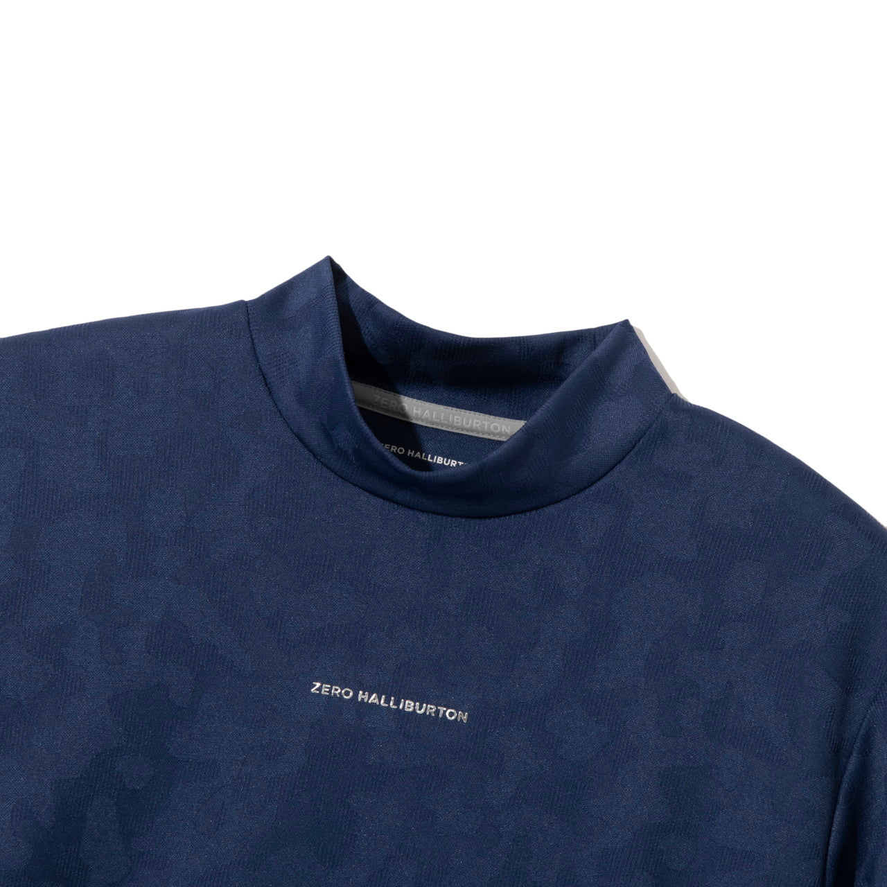 ZHG-M5S8b | Elegant Camo Jacquard Mock Neck Shirt 82957