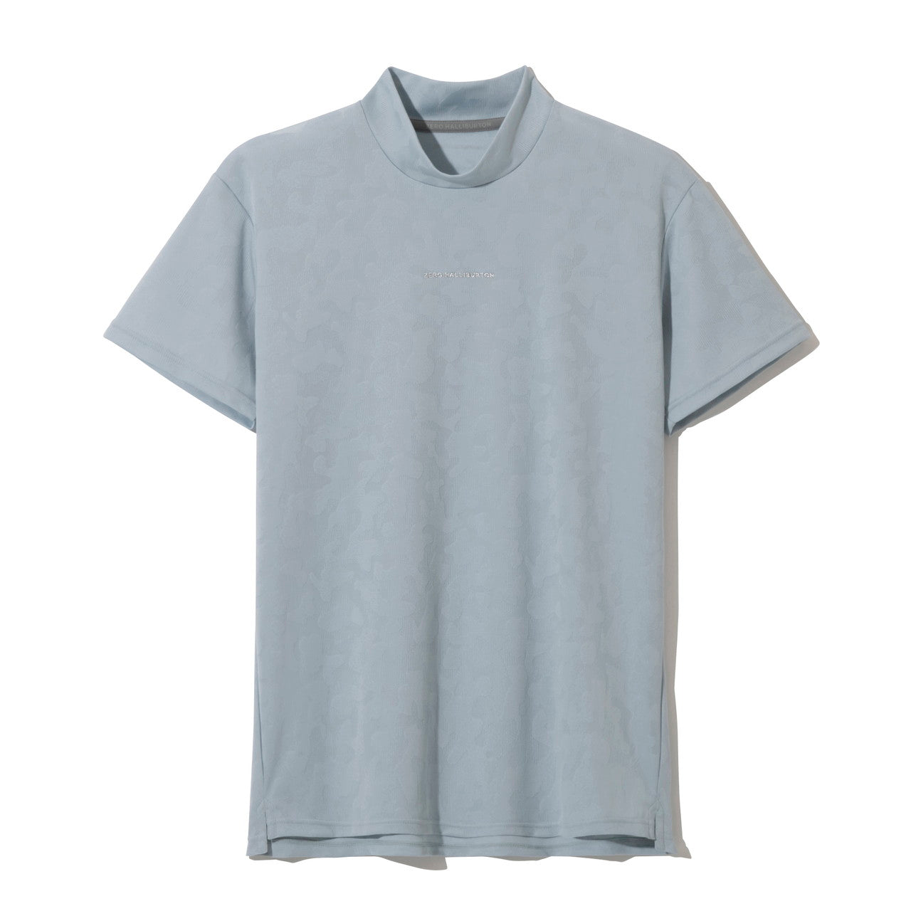 ZHG-M5S8b | Elegant Camo Jacquard Mock Neck Shirt 82957