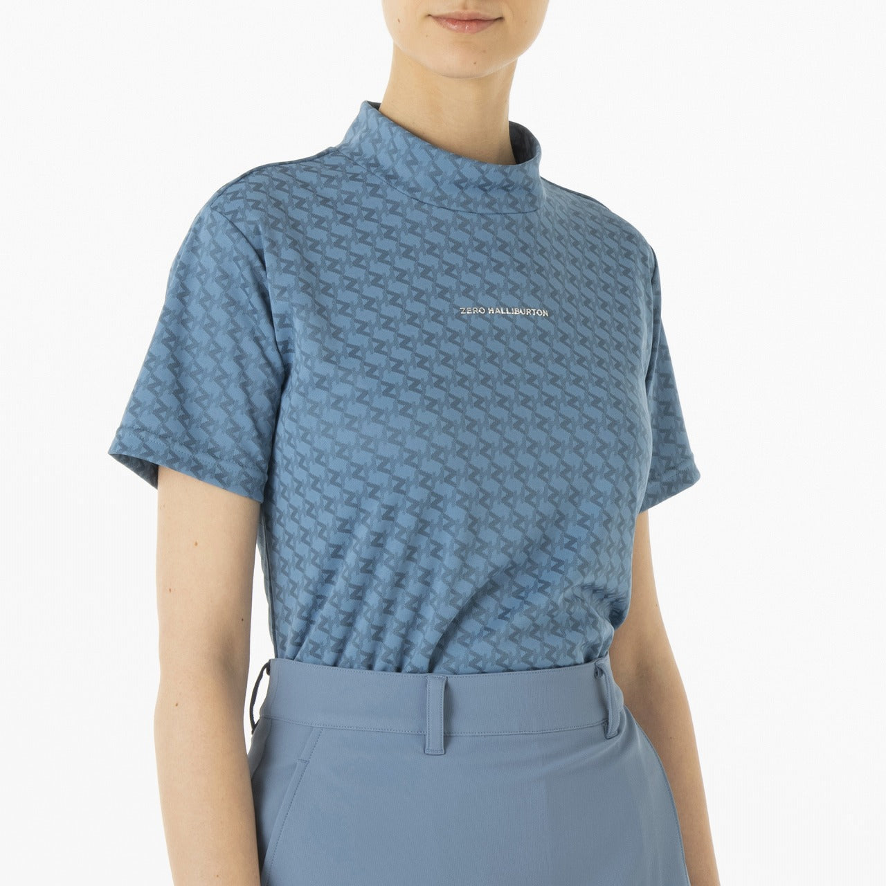 ZHG-W5S5 | ZH Monogram Mock Neck Shirt 82979