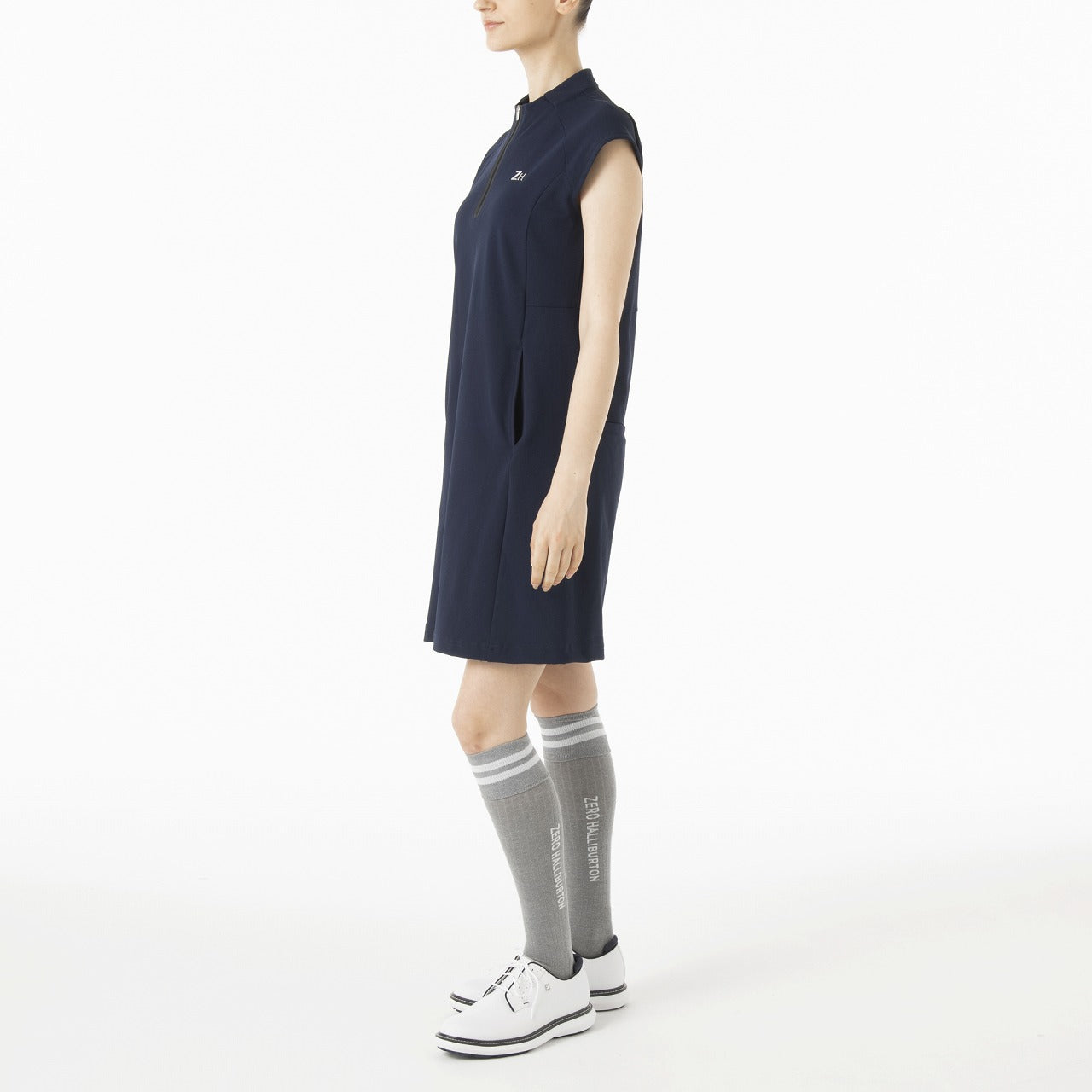 ZHG-W5S4b | French Sleeve Mock Neck Dress 82978