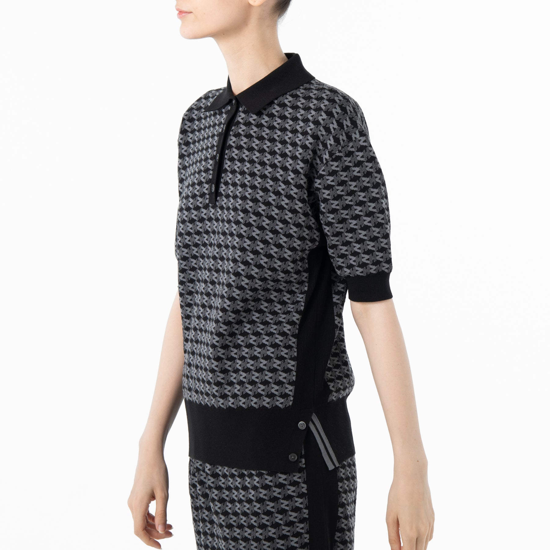 ZHG-W5A4d | Monogram Short-Sleeve Knit Polo 85139