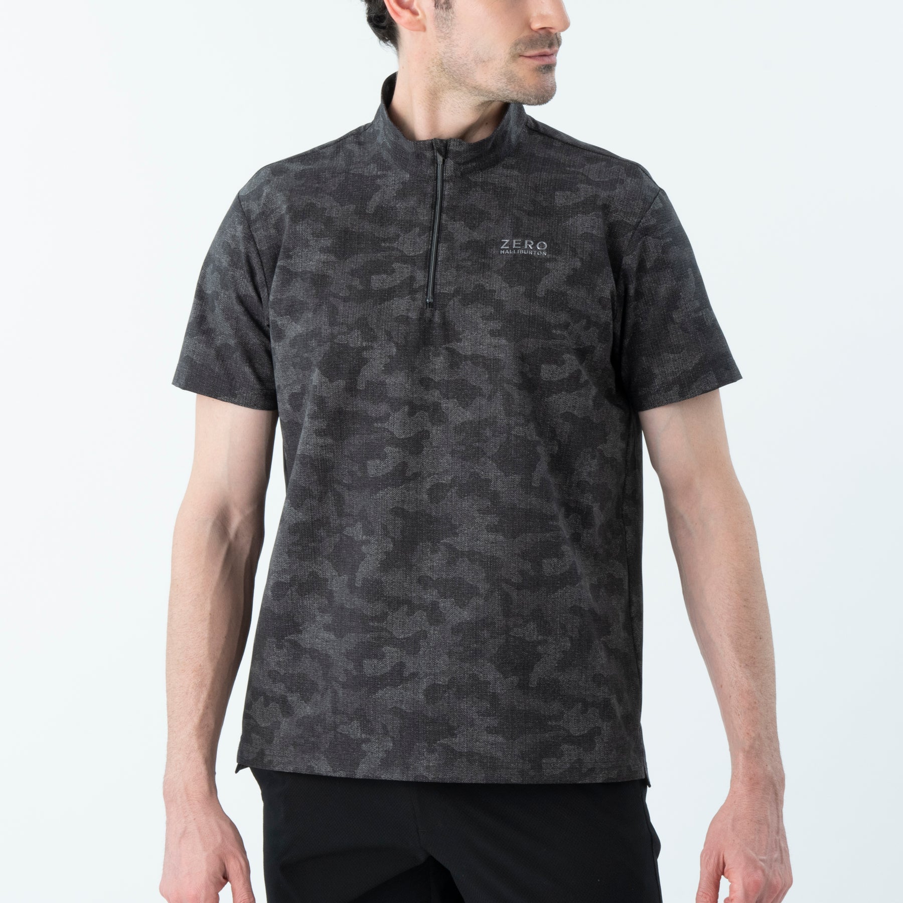 ZHG-M6S6b | COOL DOTS® Camo Printed Half-Zip Mockneck 85192 – ZERO
