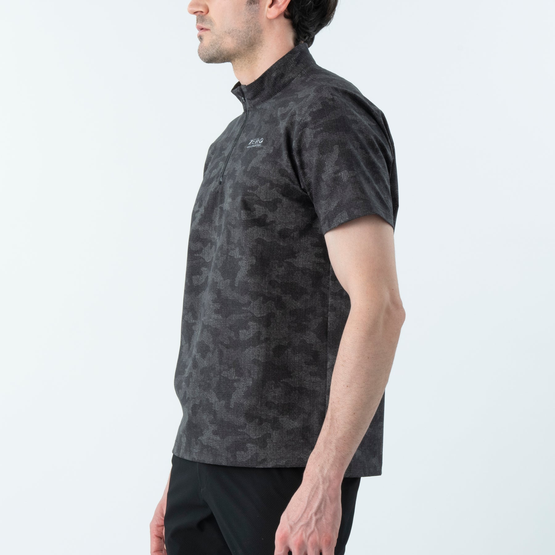 ZHG-M6S6b | COOL DOTS® Camo Printed Half-Zip Mockneck 85192