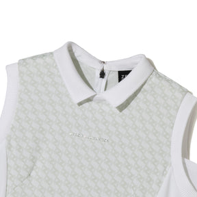 ZHG-W6S7b | ZH Monogram Sleeveless One-Piece Dress 85221