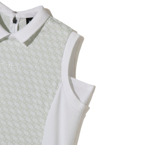 ZHG-W6S7b | ZH Monogram Sleeveless One-Piece Dress 85221