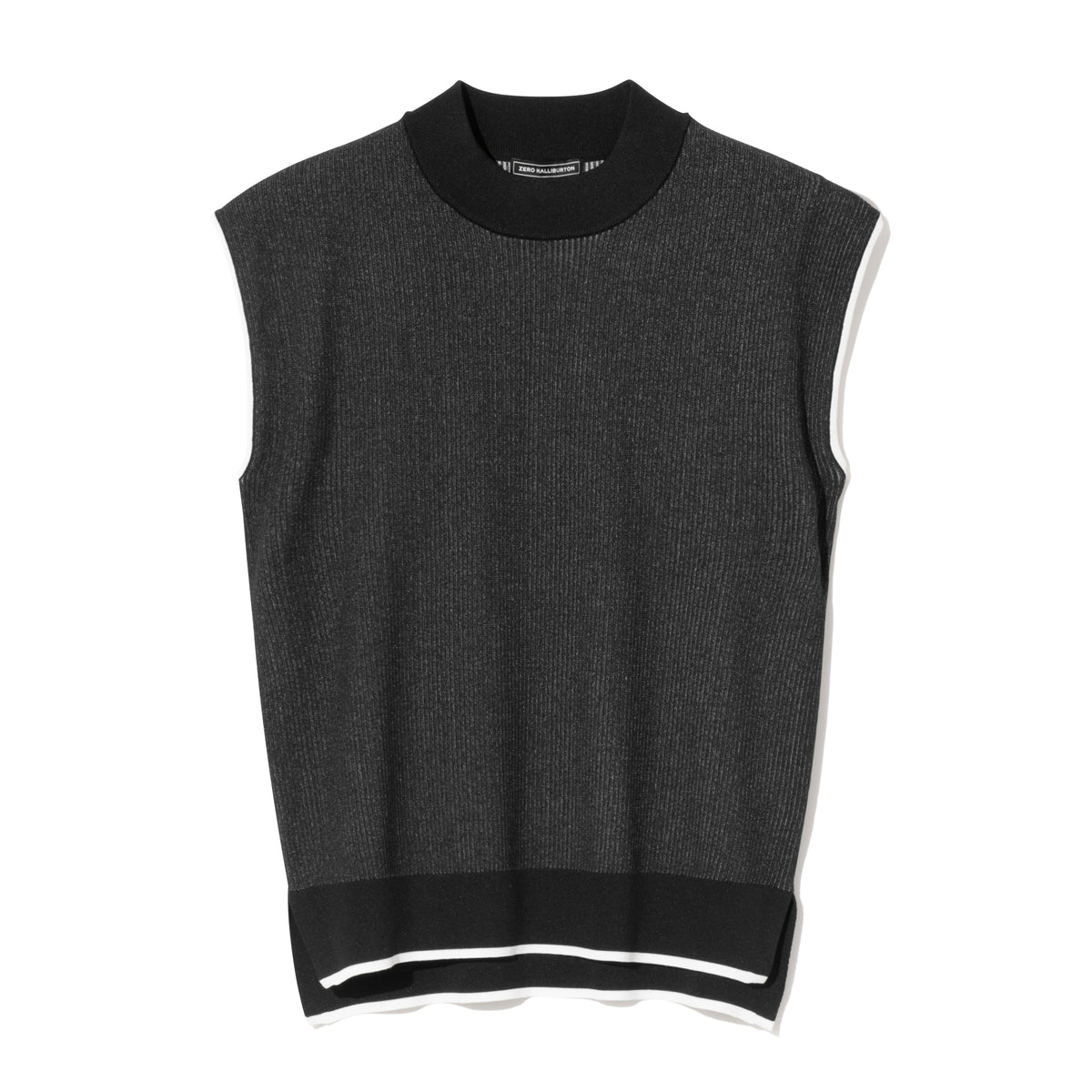 ZHG-W6S8b | Sleeveless Knit Mockneck 85222