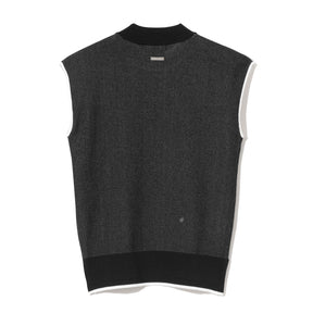 ZHG-W6S8b | Sleeveless Knit Mockneck 85222
