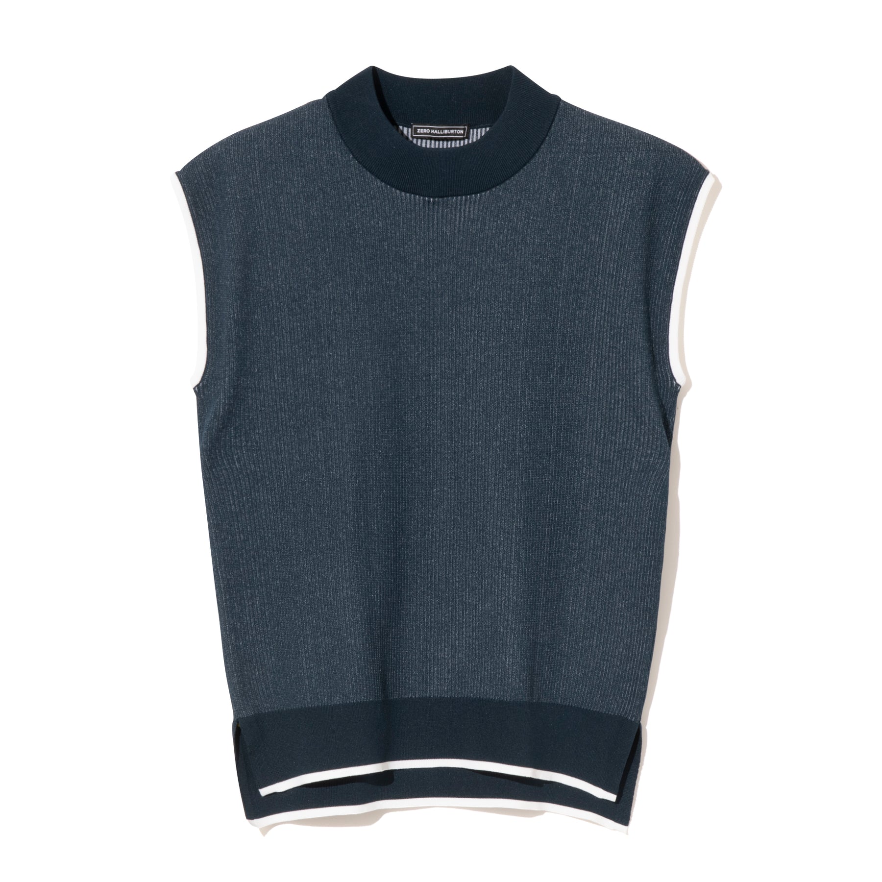ZHG-W6S8b | Sleeveless Knit Mockneck 85222