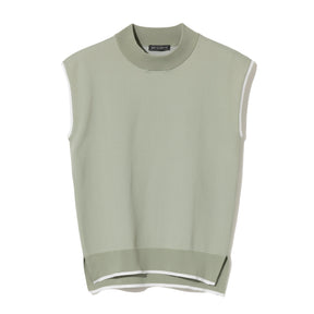 ZHG-W6S8b | Sleeveless Knit Mockneck 85222