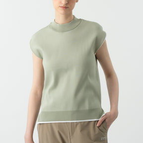 ZHG-W6S8b | Sleeveless Knit Mockneck 85222