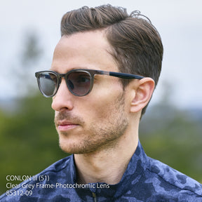 ZHG-SUNGLASSES | Eyevol / CONLON III (51) Matte Blue Demi Frame-Polarized Lens 85311