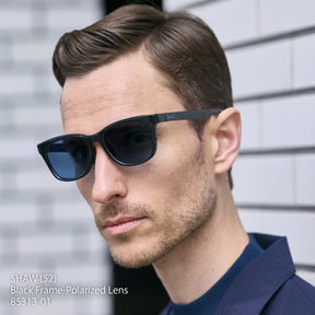 ZHG-SUNGLASSES | Eyevol / CONLON III (51) Matte Blue Demi Frame-Polarized Lens 85311