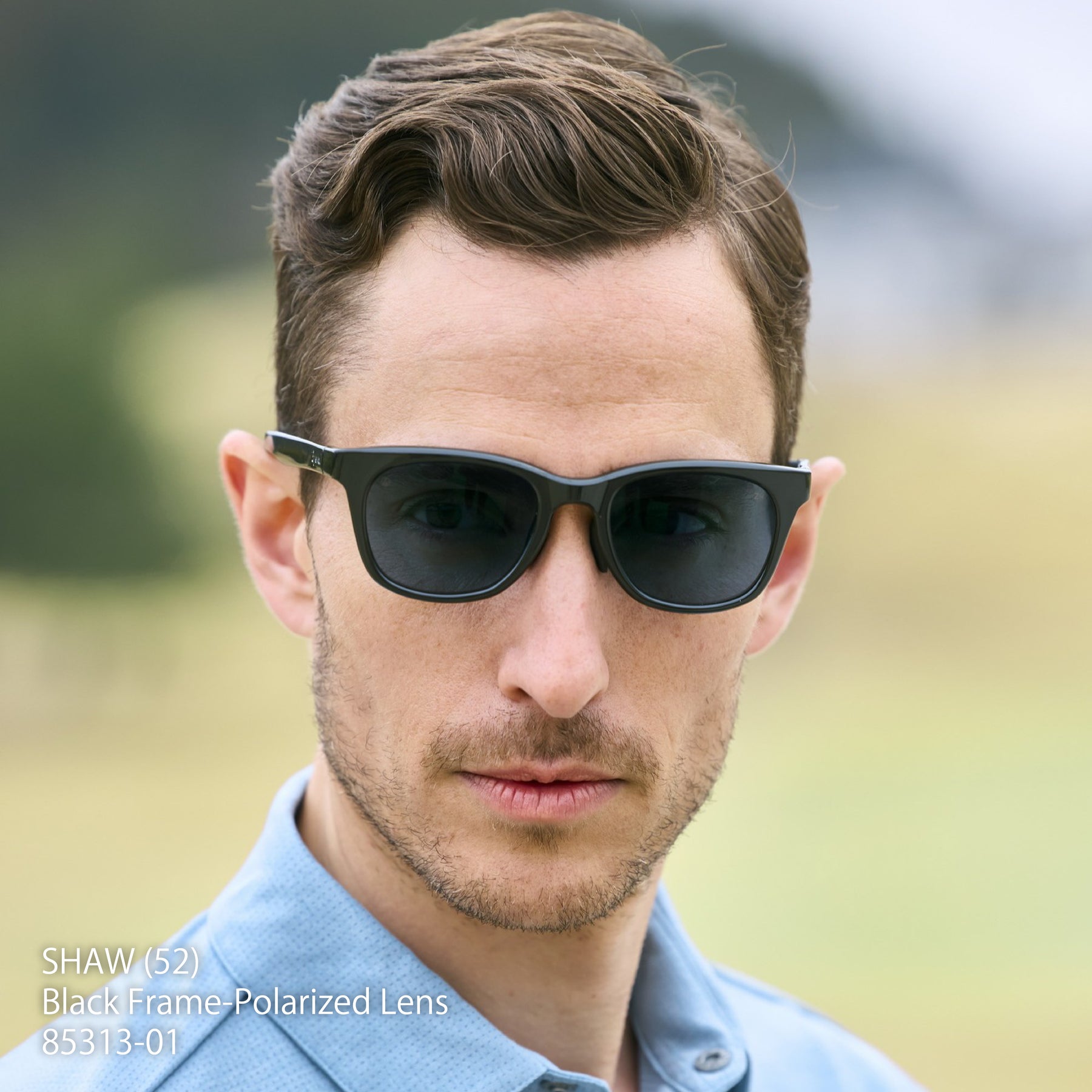 ZHG-SUNGLASSES | Eyevol / CONLON III (51) Matte Blue Demi Frame-Polarized Lens 85311