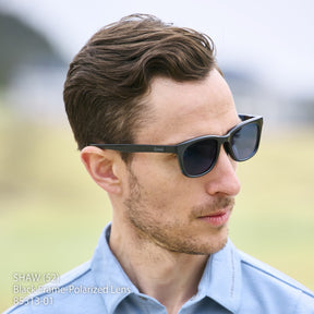 ZHG-SUNGLASSES | Eyevol / CONLON III (51) Matte Blue Demi Frame-Polarized Lens 85311