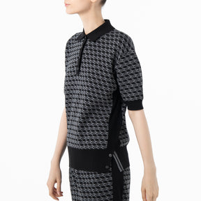 ZHG-W5A4d | Monogram Short-Sleeve Knit Polo 85139