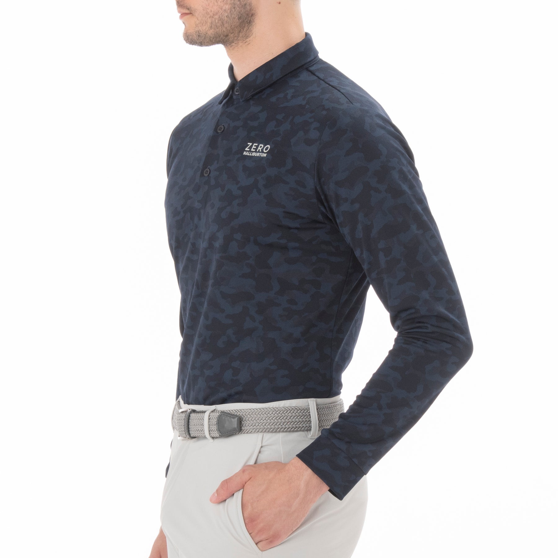 ZHG-A25a | Jacquard Camo Long Sleeve Shirt 82732