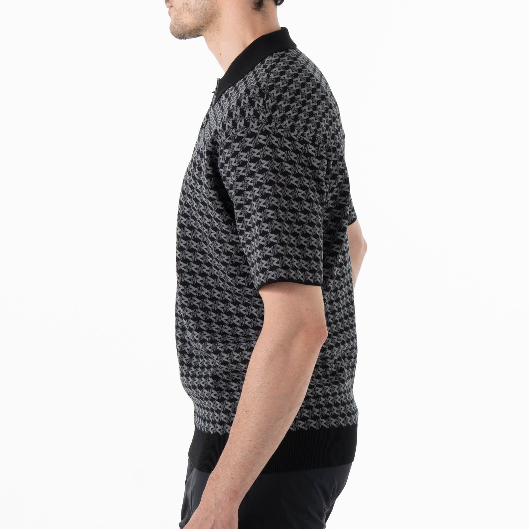 ZHG-M5A4d | Short-Sleeved Monogram Knit Polo 85116